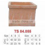 17 Inch Square Terracotta Flower Pot thumbnail-1
