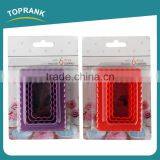 Toprank Bakeware Decorating 3 PCS DIY Biscuit Cake Cookie Embossed Mould Plastic Plunger Cookie Cutter thumbnail-1