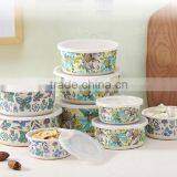 BSCI Audit Hot-sell Eco Natural Bamboo Fiber Print Food Container thumbnail-4