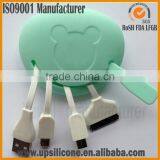 Wholesale Silicone USB Charger Kit, Multifunction Data Cables 3 In1 Usb Cable thumbnail-1