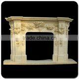 Europe Style Home Decoration Marble Fireplace Mantel With Flowers thumbnail-2
