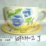 Ceramic Big Cup&saucer Flowerpot SN5351 thumbnail-1