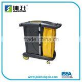 Plastic Cleaning Service Cart Trolley With Wheels