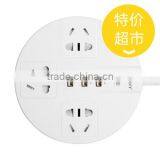 Multi Sockets Power Strip 3 Outlet With 3 USB Surge Protector Charging Station thumbnail-2