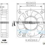 4010mm 40*40*10mm 5V 12V 24V CPU Cooling Fan 2 or 3 30cm Wires 2.54 Connector With Low Noise thumbnail-2