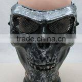 Metal Wire Mesh Plastic Full Face Airsoft Skull Mask
