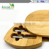 4 Cheese Knives With Board Set Rubber Wood Cheese Board Set Professional Bamboo & Wood Household Products Wood Cheese Tools thumbnail-3