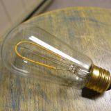 LED Edison Bulb ST64 Curved Vintage Style 2w Equivalent Fully Dimmable thumbnail-2