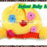 Funny Crochet Newborn Toddler Wool Hats With Flower