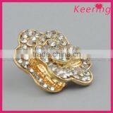 Decorative Shiny Metal Rhinestone Gold Buttons for Decoration WBK-1489 thumbnail-3