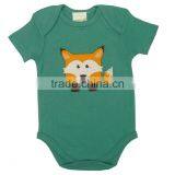 Organic 2017 Excellent Quality Plain and Printed Different Color Baby Bodysuits With New Design Short Sleeve Bodysuit for Babies thumbnail-2