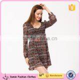 2015 Summer Fashion Long Sleeve Sexy African Printed Dresses thumbnail-4