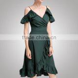 Fashion Design Classic Look Young Ladies Green Dress For Tall Women thumbnail-2