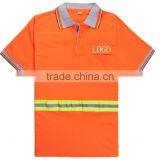 Custom Dustman Orange Hi Vis 3M Reflective Polo Shirt thumbnail-1