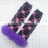 Christmas Baby Leg Warmers Cotton Knitted Printed Warmer With Ruffles Toddler Knee High Socks thumbnail-3