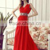 New Deep v Neck Full Length Beaded off Shoulder Bridal Wear thumbnail-1