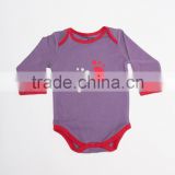 Long Sleeve Lap Shoulder Baby Bodysuit With Foot Print