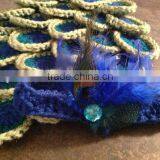 Peacock Diaper Cover Baby Bloomer With Headband Set Little Baby Winter Woolen Yarn Diaper Cover Set thumbnail-5