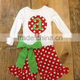 2014 Children Clothing Wholesale Christmas Items Polka Dots Kids Outfit thumbnail-1