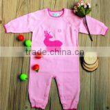 Hot Sell Fashion Jacquard Animal Pattern Organic Cotton Baby Romper thumbnail-1