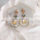 Zm35142a Summer Simple Women Clip on Statement Earrings New Design Shell Hoop Earrings thumbnail-4