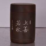 Bamboo Design China Antique Hand Painted Tea Caddy Nixing Ceramic Tea Canister thumbnail-2
