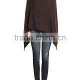 Solid Color Cashmere Poncho Shawl Knitted Cashmere Shawl and Scarf thumbnail-1