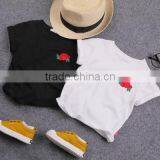 2-7 Years 2017 Wholesale Summer Cotton Embroidery White Kids Girls Blouses thumbnail-1