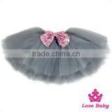 Beauty Baby Girl Gray Sequins Tutu Chiffon Short Fluffy Kid Clothing Skirts thumbnail-1