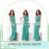 Hot Sale Summer Women Bohemian Beach Dress, Women Chiffon Silk Maxi Dress ,sleeveless Plus Size Dress thumbnail-4