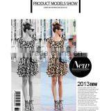 Summer Fashion Women Casual Dress Sexy Leopard Dress thumbnail-4