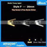 (MOQ:100pcs) Yeezy Inspired Screw on Metal Bullet Shoelaces Aglets in Gold & Silver &Gun Black - FREE Screwdriver thumbnail-2