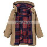 Winter Cotton Coat Hooded Parka Girl Clothing Kids With Hook Buttons Fastening thumbnail-3