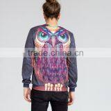 Unisex Owl 3d Print Effect Couple Pullover Sweatshirt Without Hood thumbnail-5