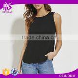 2016 High Quality Plain Dyed Cotton Fashionable Summer Sleeveless Smart Casual Blouse thumbnail-1