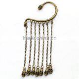 Fashion Tassel Halloween Skull Ear Cuff Clip On Stud Wrap Earrings thumbnail-3