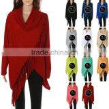 Wholesale Slash Top Tassel Blouses thumbnail-1