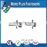 Taiwan M3 M12 M5-0.8 x 10mm DIN 965 Phillips Drive Flat Head Grade A2 Stainless Steel Machine Screw with Hex Double Lock Washer