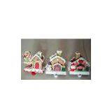 KH SH-007 Polymer Clay Dough Christmas House With LED for Stereo Display Decoration