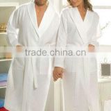 white shawl collar hotel/spa bath robe