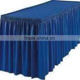 Table Skirting With Shirred Pleat Box Pleat Polyester Table Skirts Fashion Wedding Table Linen