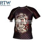 Professional Sublimated Short Sleeve Rash Guard Custom Logo