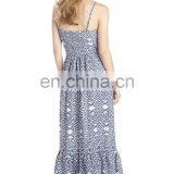 2016 BAIYIMO High Quality Wholesale Women's Floral Print Long Maxi Beach Dress thumbnail-4