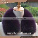 100% Real Winter Multicolor Fox Fur Collar thumbnail-3