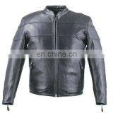 HMB-0472A LEATHER JACKETS MOTORBIKE COATS BLACK BIKER STYLE