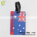 Custom Made Travel 3d Embossed Silicone Luggage Tags For Wholesale