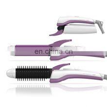 Professional Curling Wands Magic Curling Irons LED Ceramic Purple Hair Curler