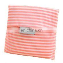 Stripe Foldable Green Shopping Bag Large Nylon Bags Thick Bag Foldable Waterproof Shoulder Handbag Eco-Friendly Reusable thumbnail-2