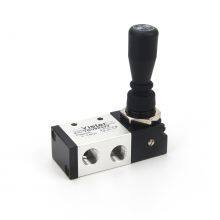 5 Postion 2 Way G1/4 Inch Manual Control Pneumatic Hand Lever Operated Pull Push Solenoid Valve With Lock or Spring Return thumbnail-5