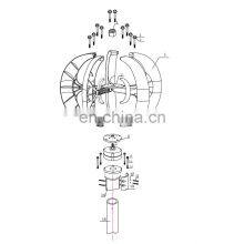 Hot Sale 100W 200W 300W 400W 500W Red Lantern Green Lantern Dragon Blue Lantern Wind Turbine Vertical Axis Small Wind Turbine thumbnail-4
